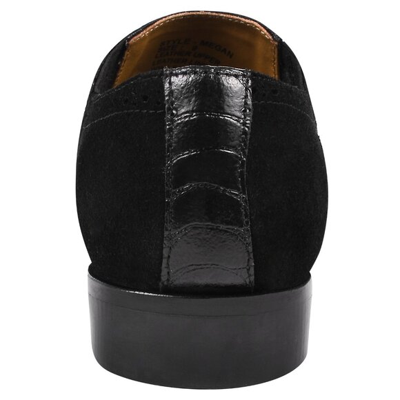 Megan Men’s Ostrich Leg Printed Suede Leather Loafer Shoes - Picture 6 of 8